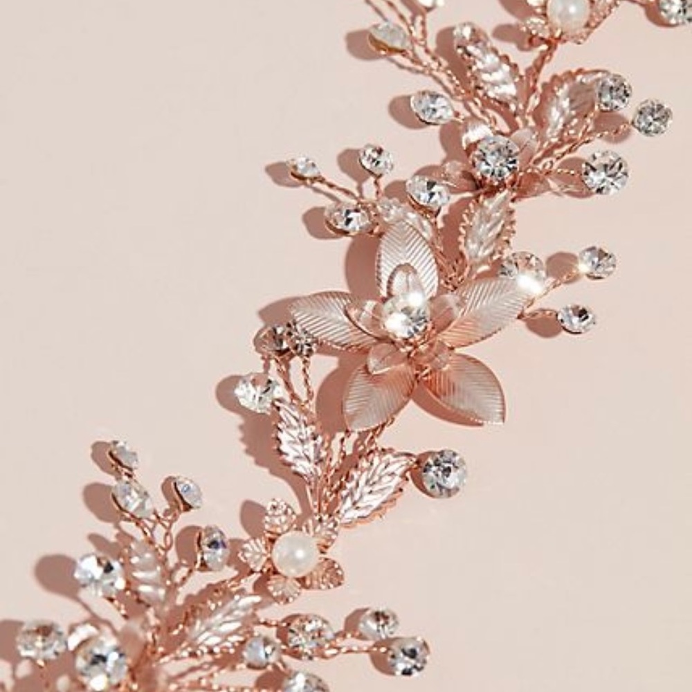 David’s bridal - Crystal Floral Wired Sash